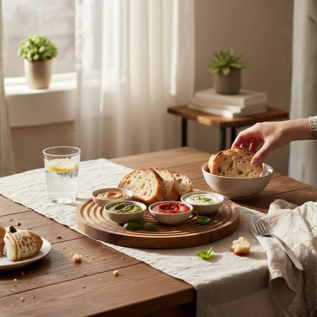 Groove Platter: Sustainable Wood Dining Essential